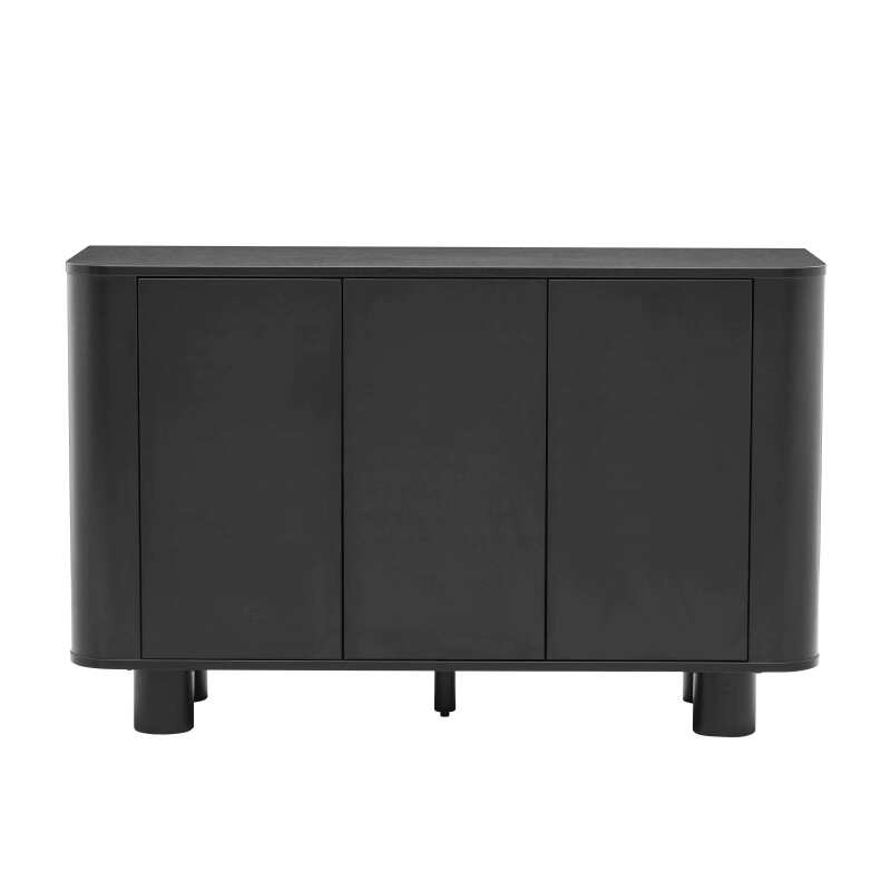 Aparador efecto madera con 3 puertas, 120 cm