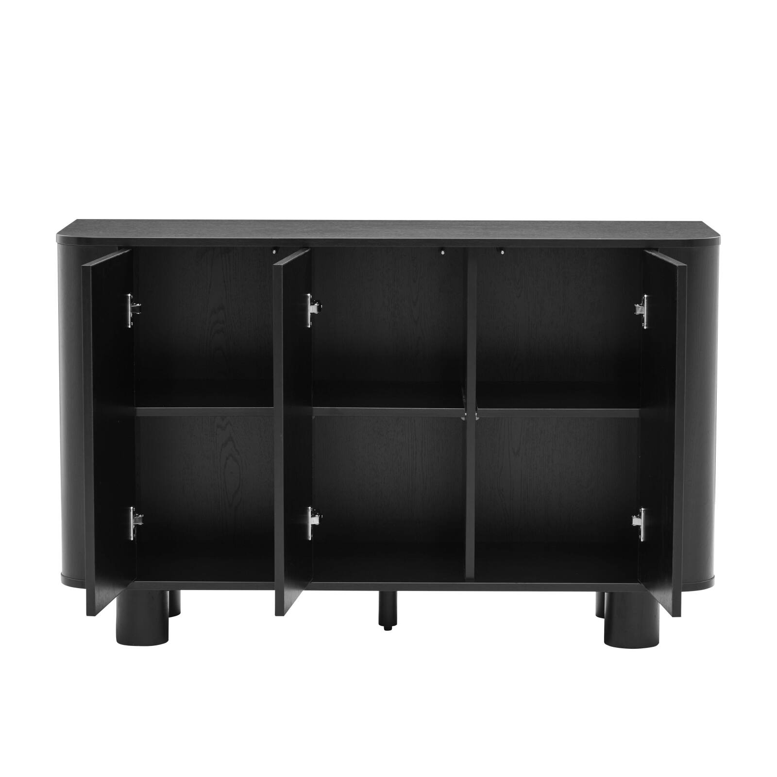 Aparador efecto madera con 3 puertas, 120 cm