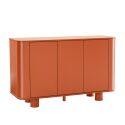 Aparador naranja  con 3 puertas, 120 cm