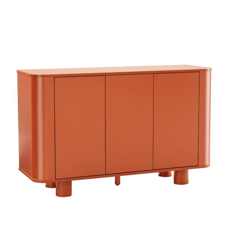 Aparador naranja  con 3 puertas, 120 cm