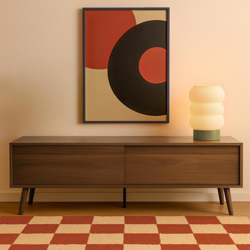 Mueble de TV 160 cm efecto madera industrial