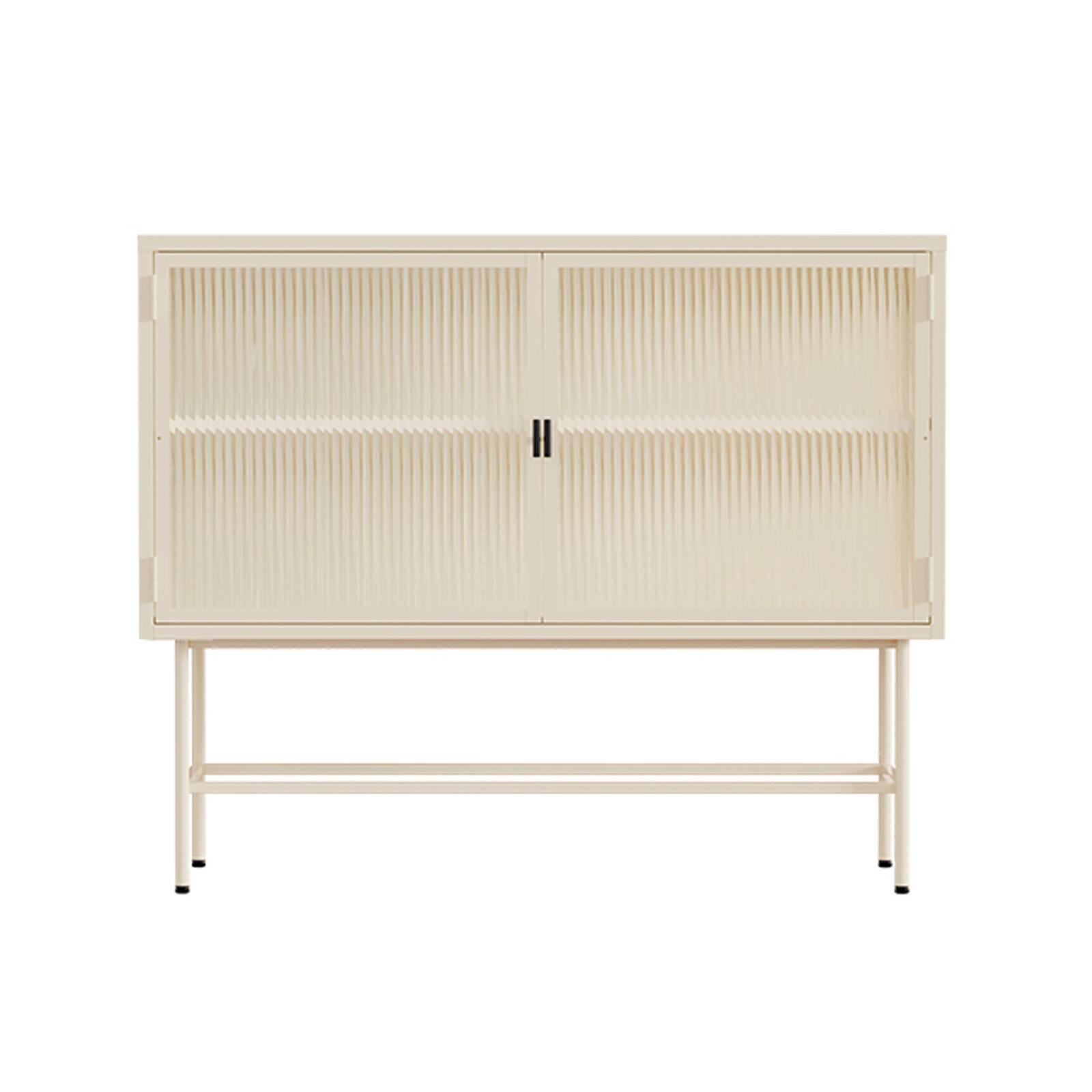 Aparador de metal y cristal 2 puertas 110 cm