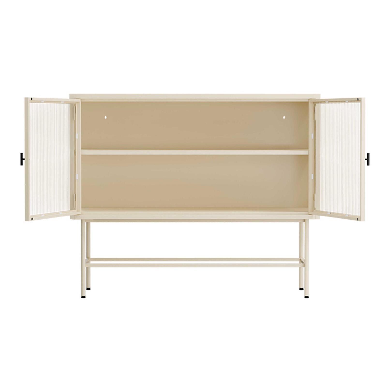 Aparador de metal y cristal 2 puertas 110 cm