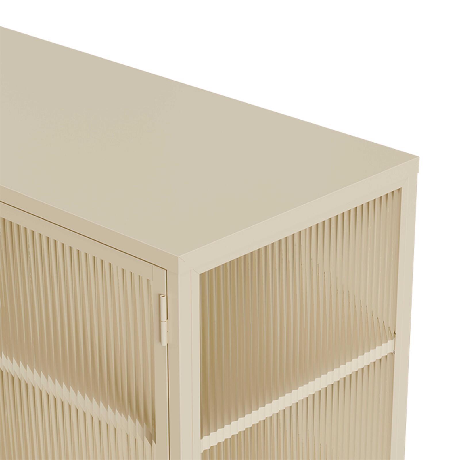 Aparador de metal y cristal 2 puertas 110 cm