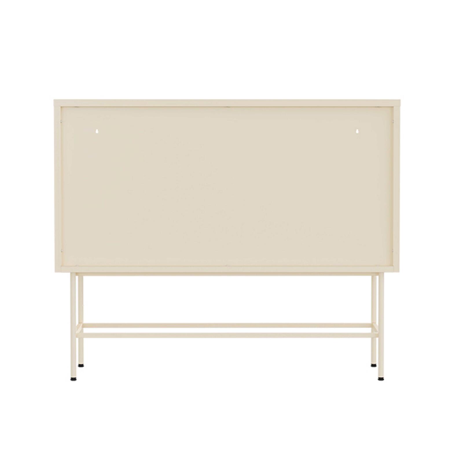 Aparador de metal y cristal 2 puertas 110 cm