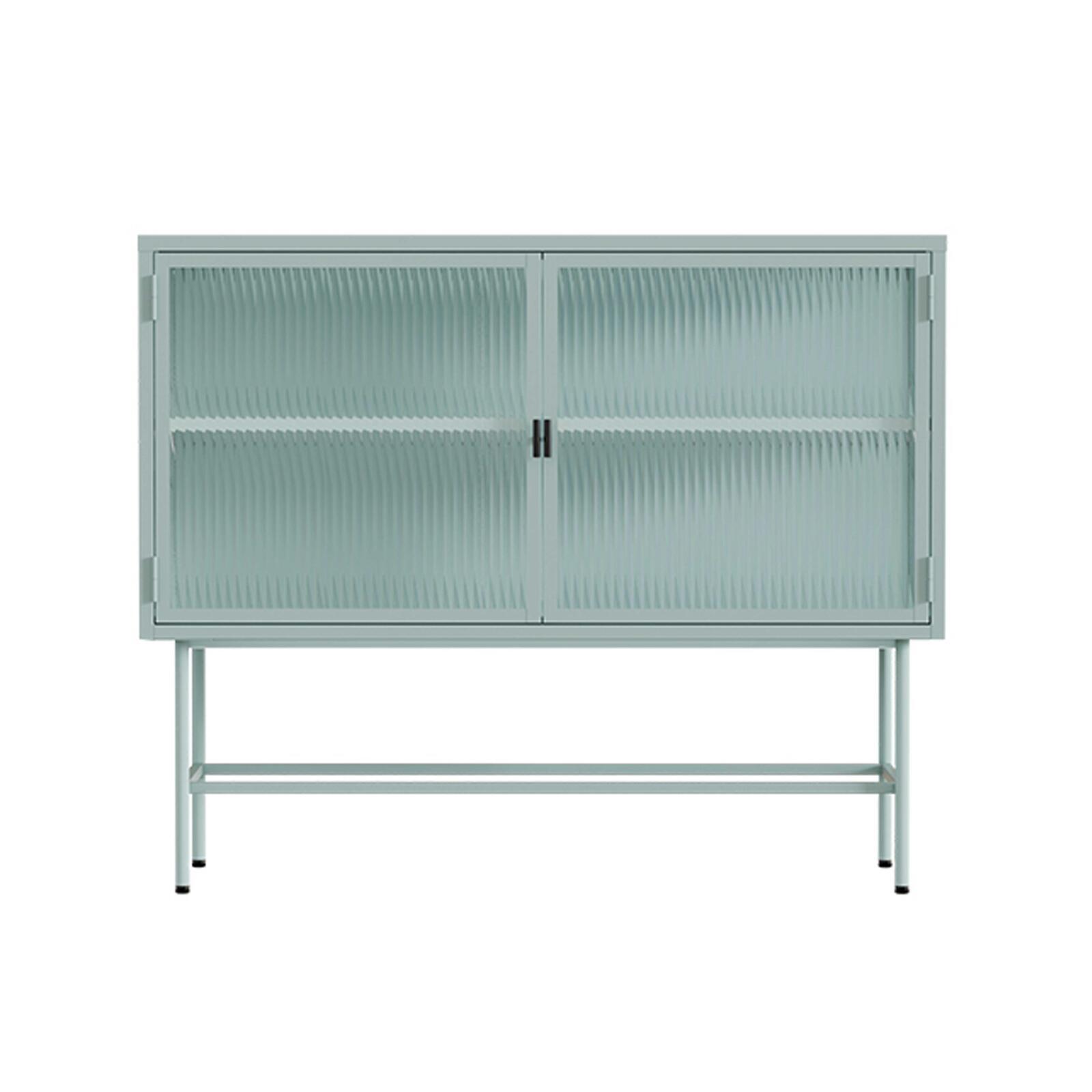 Aparador de metal y cristal 2 puertas 110 cm