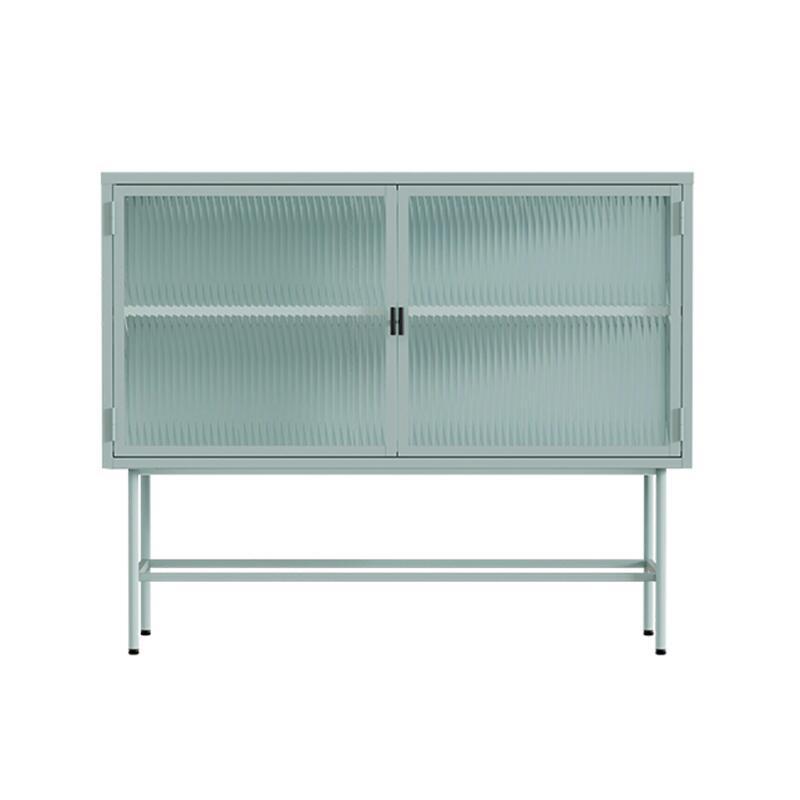 Aparador de metal y cristal 2 puertas 110 cm