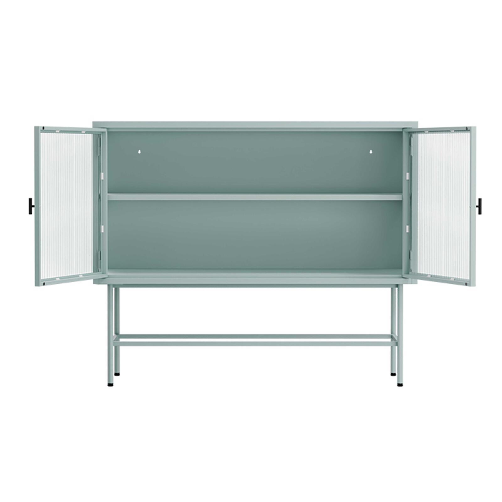 Aparador de metal y cristal 2 puertas 110 cm