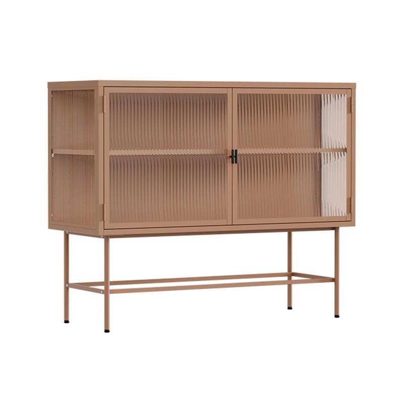 Aparador de metal y cristal 2 puertas 110 cm