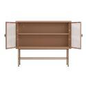 Aparador de metal y cristal 2 puertas 110 cm