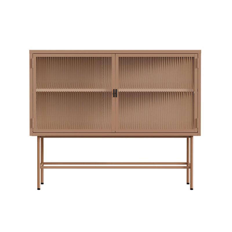 Aparador de metal y cristal 2 puertas 110 cm