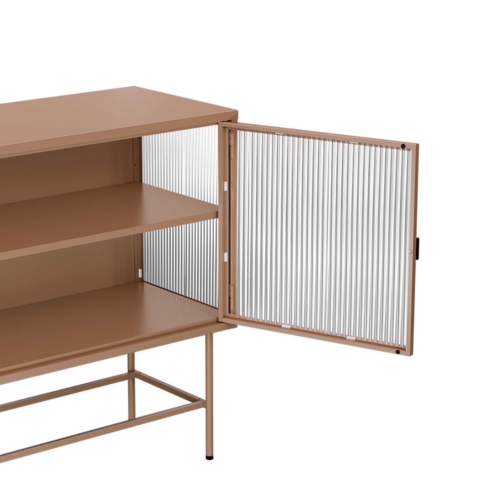 Aparador de metal y cristal 2 puertas 110 cm