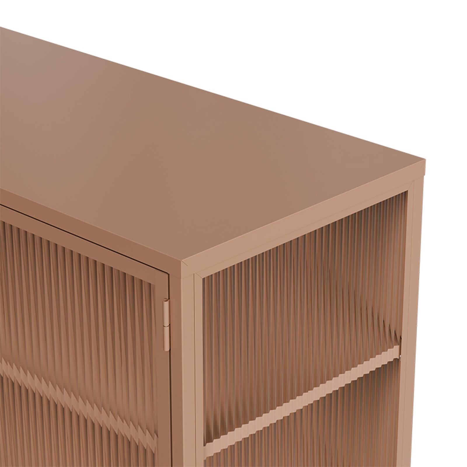 Aparador de metal y cristal 2 puertas 110 cm