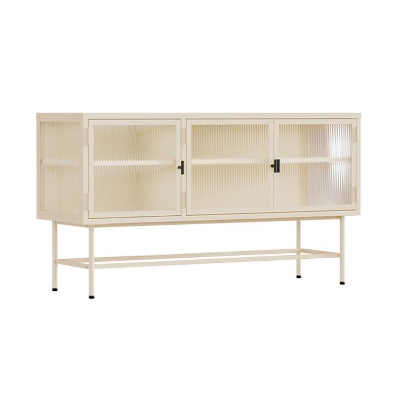 Aparador de metal y cristal 3 puertas 120 cm