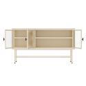 Aparador de metal y cristal 3 puertas 120 cm