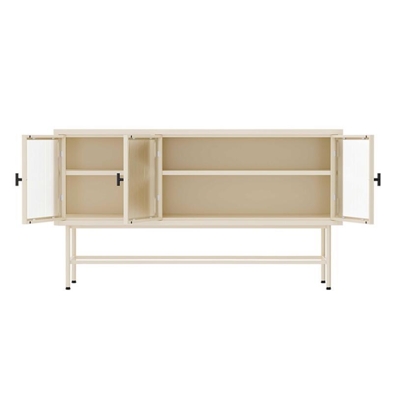 Aparador de metal y cristal 3 puertas 120 cm