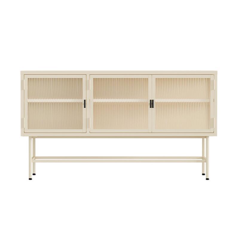 Aparador de metal y cristal 3 puertas 120 cm