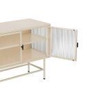 Aparador de metal y cristal 3 puertas 120 cm