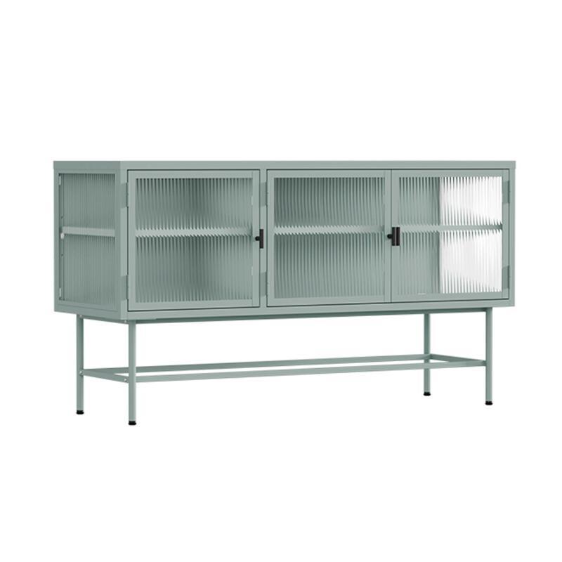 Aparador de metal y cristal 3 puertas 120 cm