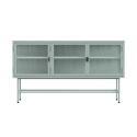 Aparador de metal y cristal 3 puertas 120 cm