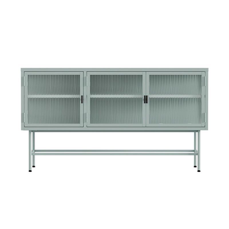 Aparador de metal y cristal 3 puertas 120 cm