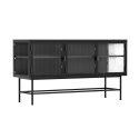Aparador de metal y cristal 3 puertas 120 cm