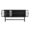 Aparador de metal y cristal 3 puertas 120 cm