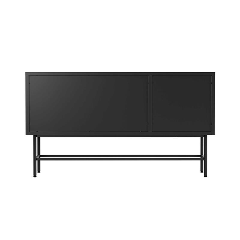 Aparador de metal y cristal 3 puertas 120 cm