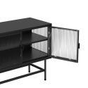 Aparador de metal y cristal 3 puertas 120 cm