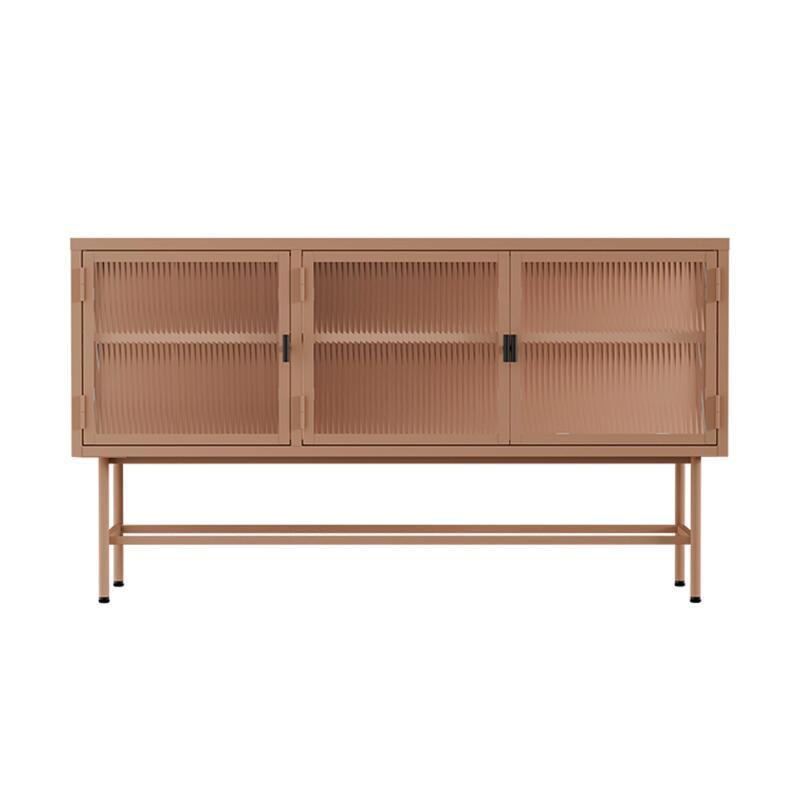 Aparador de metal y cristal 3 puertas 120 cm