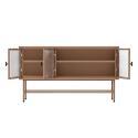 Aparador de metal y cristal 3 puertas 120 cm