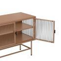 Aparador de metal y cristal 3 puertas 120 cm
