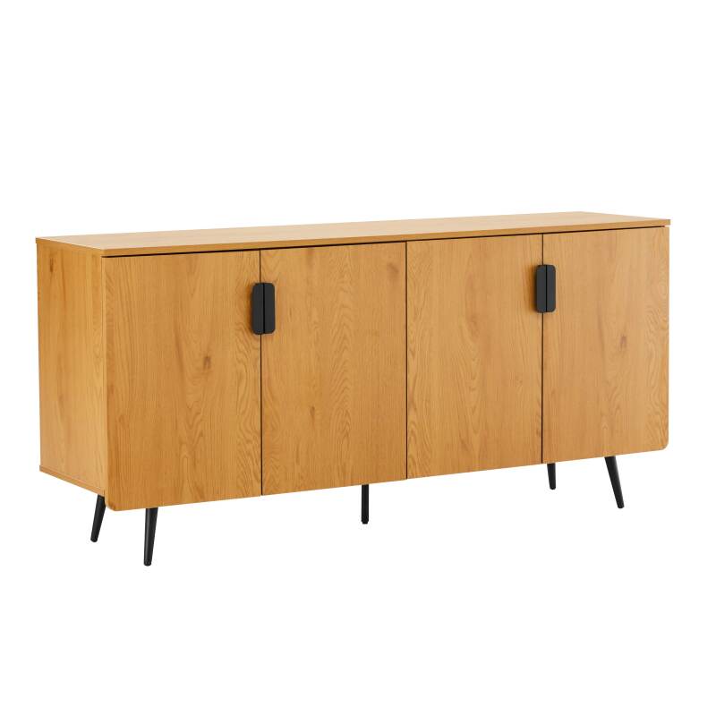 Aparador efecto madera 4 puertas 160 cm