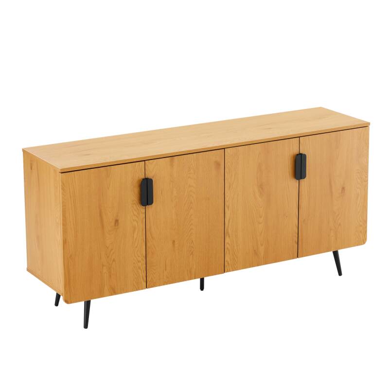 Aparador efecto madera 4 puertas 160 cm