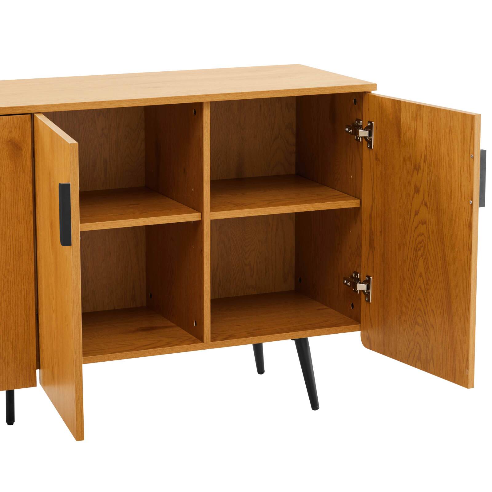 Aparador efecto madera 4 puertas 160 cm