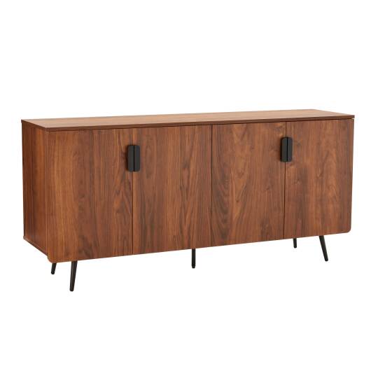Aparador efecto madera 4 puertas 160 cm | Oviala