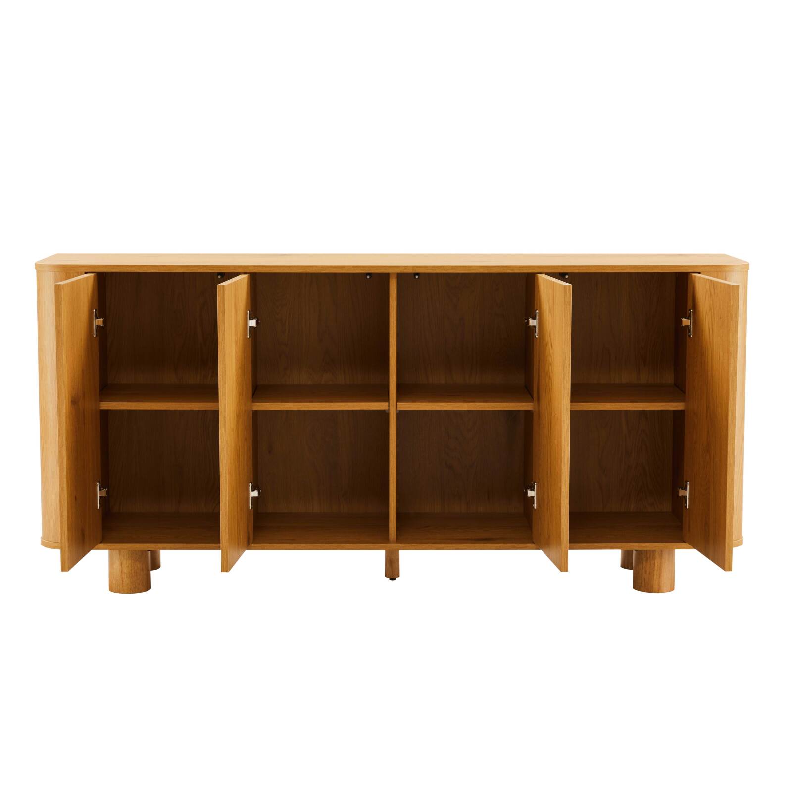 Aparador efecto madera 4 puertas 160 cm