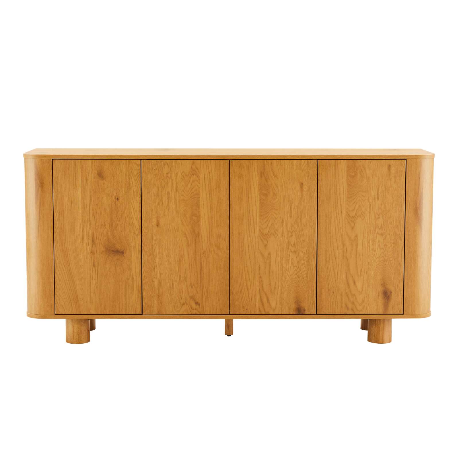 Aparador efecto madera 4 puertas 160 cm