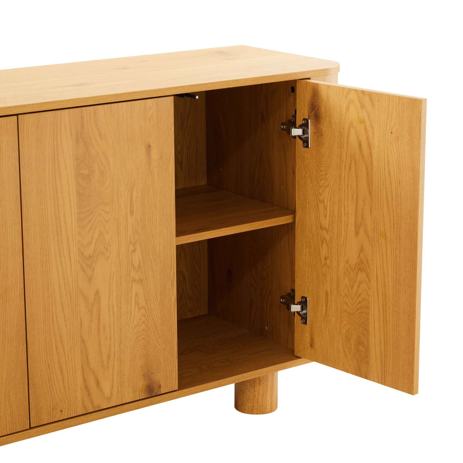 Aparador efecto madera 4 puertas 160 cm