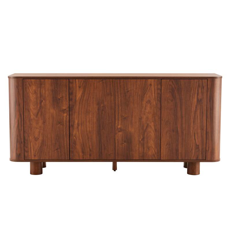 Aparador efecto madera 4 puertas 160 cm (4/6)