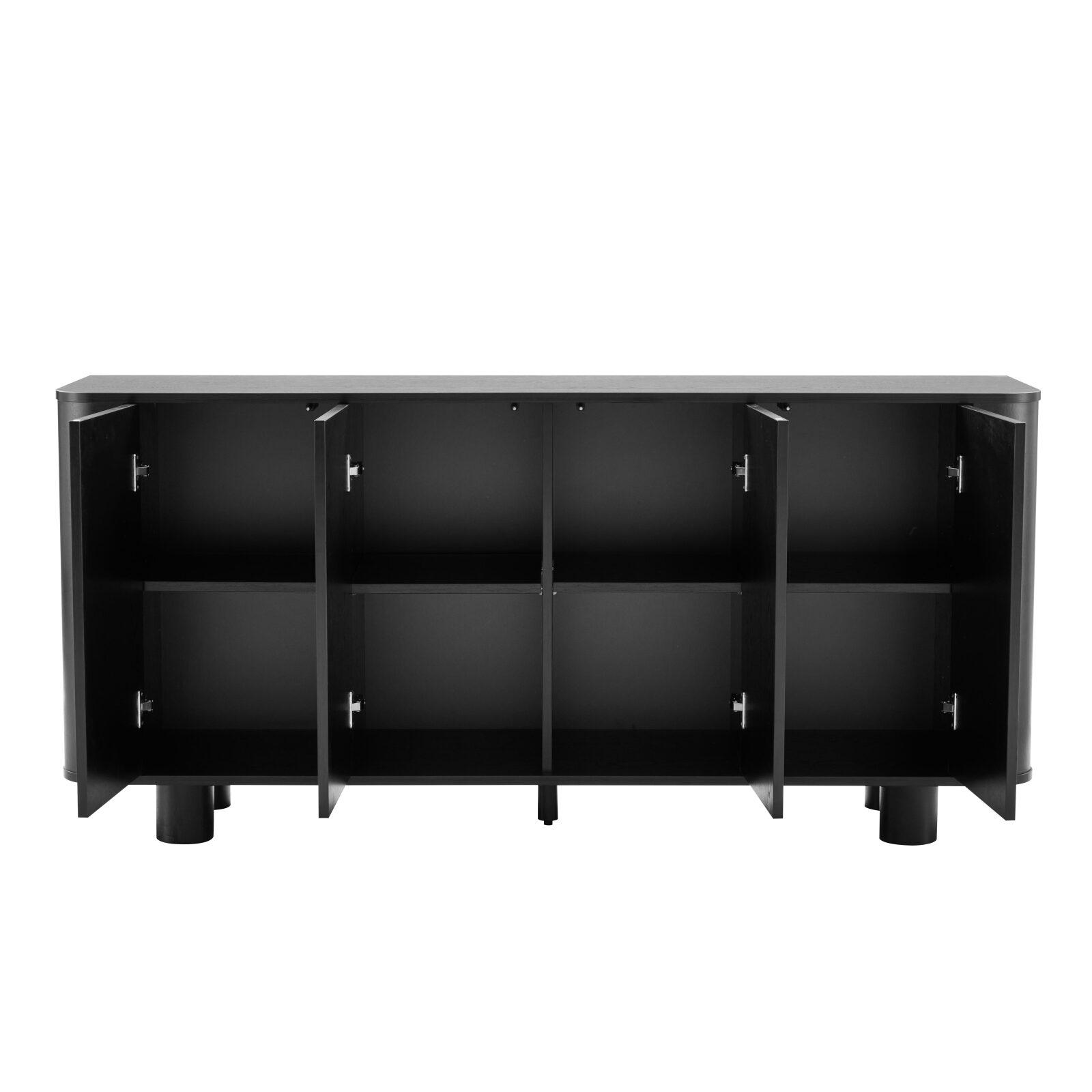 Aparador efecto madera 4 puertas 160 cm