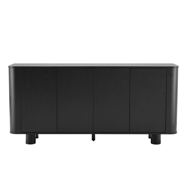 Aparador efecto madera 4 puertas 160 cm (4/7)