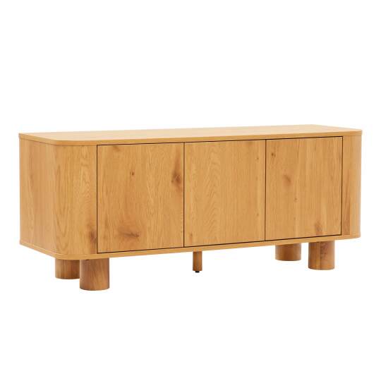 Mueble TV efecto madera 120 cm estilo escandinavo