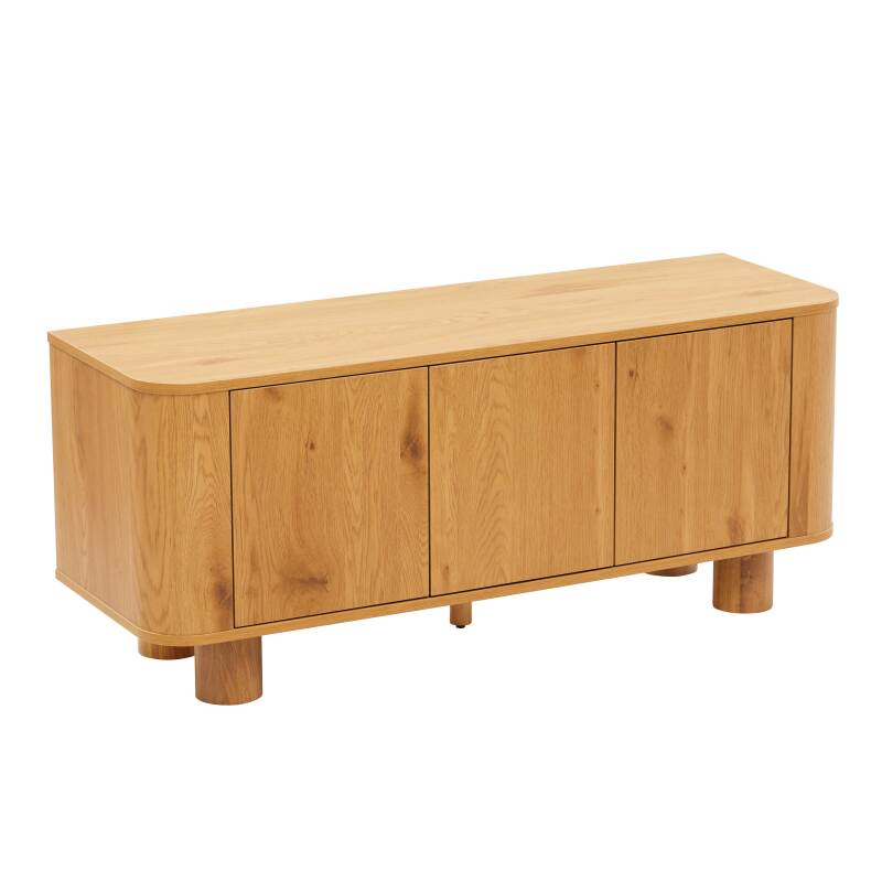 Mueble TV efecto madera 120 cm estilo escandinavo