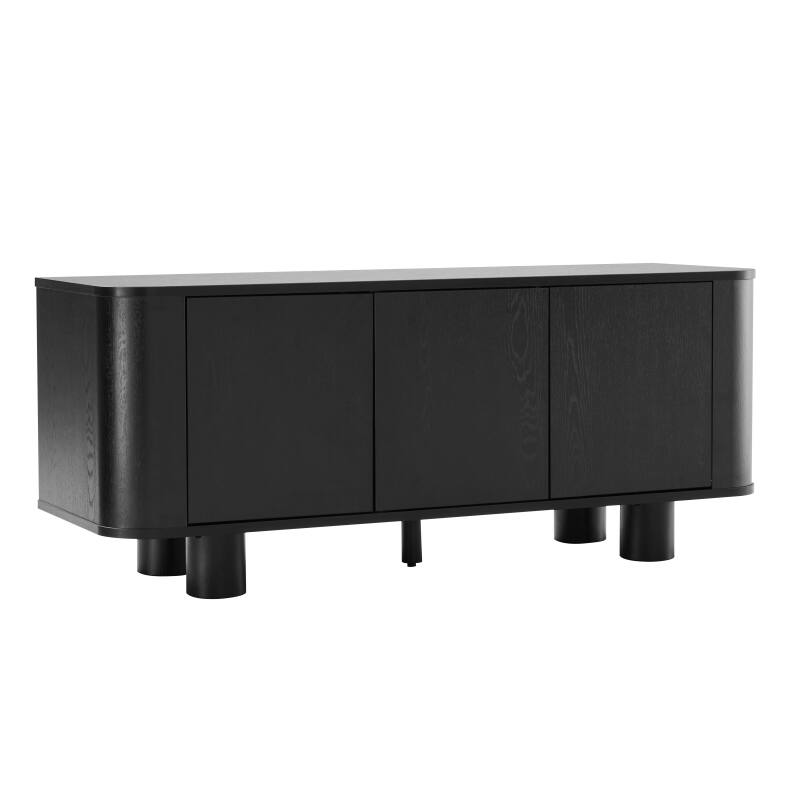 Mueble TV efecto madera 120 cm estilo escandinavo