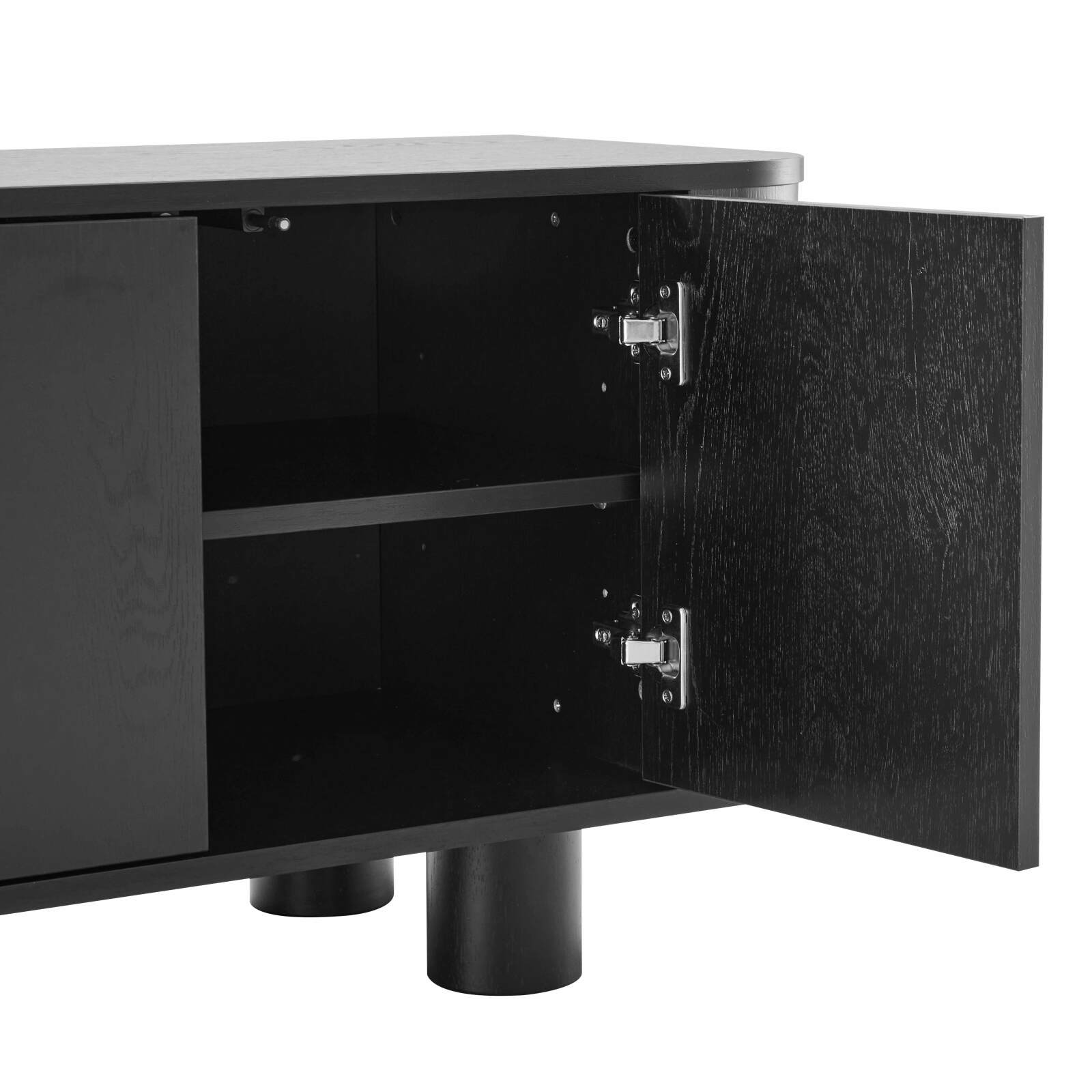 Mueble TV efecto madera 120 cm estilo escandinavo