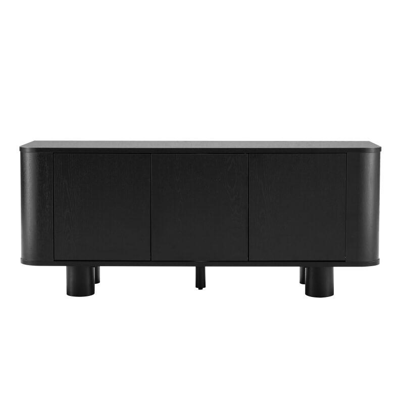 Mueble TV efecto madera 120 cm estilo escandinavo