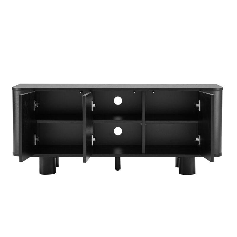 Mueble TV efecto madera 120 cm estilo escandinavo