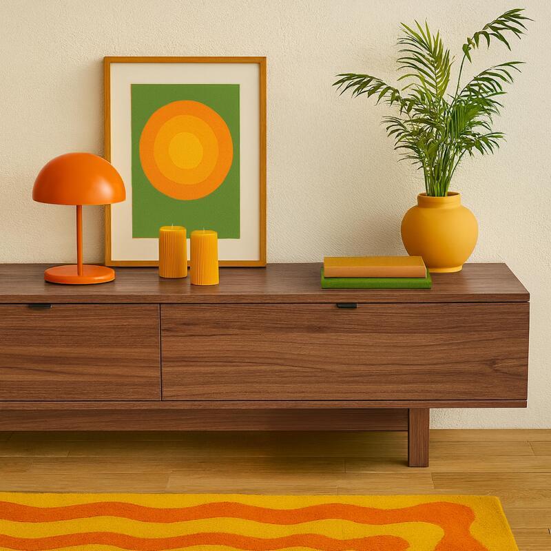 Mueble TV 160 cm efecto madera industrial