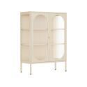 Aparador de metal y cristal 2 puertas 80 cm